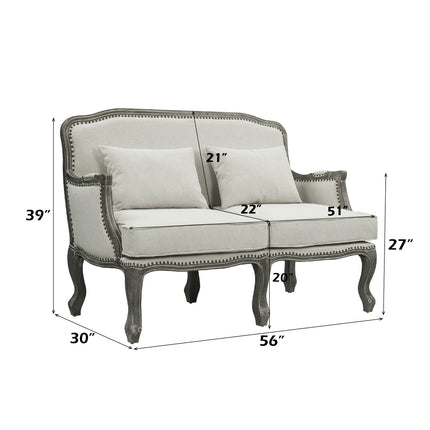 ACME LV01131 Tania Loveseat with 2 Pillows  4