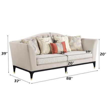 ACME LV01155 Tayden Sofa with 5 Pillows  6