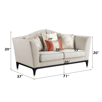 ACME LV01156 Tayden Loveseat with 4 Pillows  4