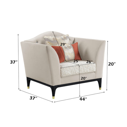 ACME LV01157 Tayden Chair with 2 Pillows  4