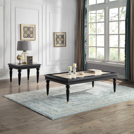 ACME LV01159 Tayden End Table with Marble Top  4