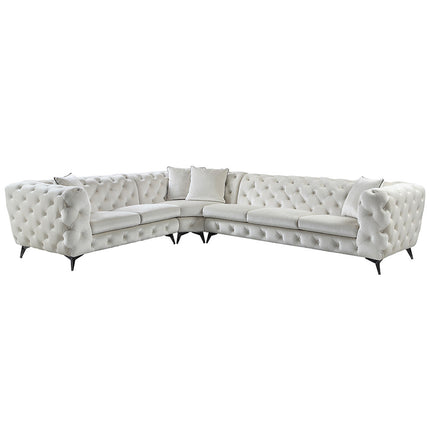 ACME LV01160 Atronia Sectional Sofa with 4 Pillows  2