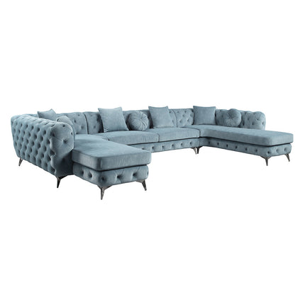 ACME LV01161 Atronia Sectional Sofa with 7 Pillows  1