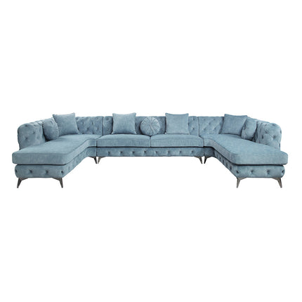 ACME LV01161 Atronia Sectional Sofa with 7 Pillows  2