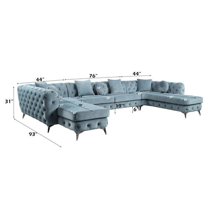 ACME LV01161 Atronia Sectional Sofa with 7 Pillows  6