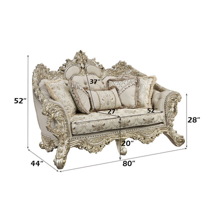 ACME LV01194 Danae Loveseat with 5 Pillows  7