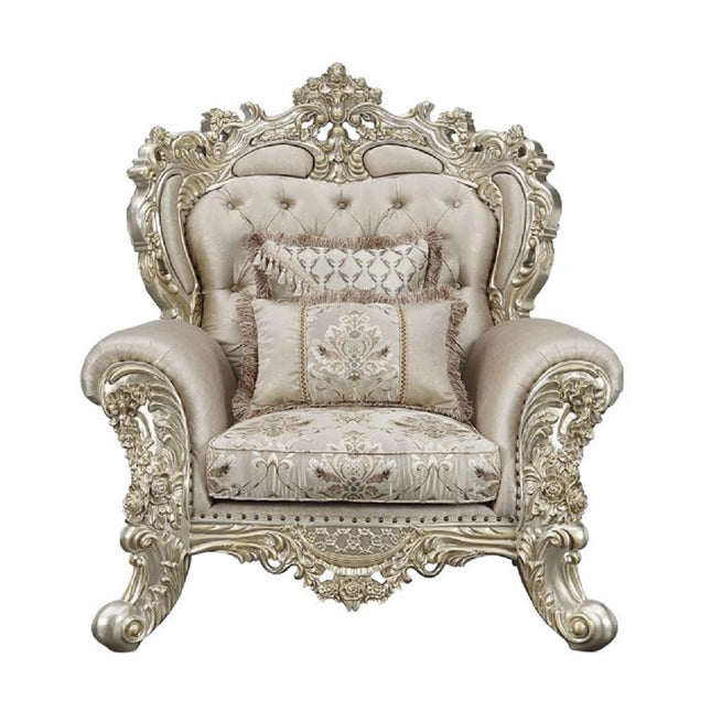 ACME LV01195 Danae Chair with 2 Pillows  2