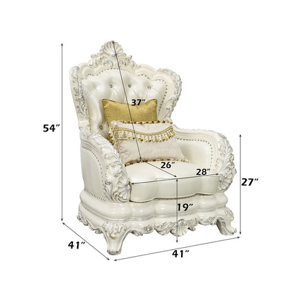 ACME LV01226 Adara Chair with 2 Pillows  8