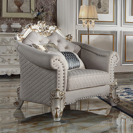ACME LV01331 Vendom II Chair with 2 Pillows
