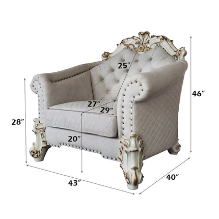 ACME LV01331 Vendom II Chair with 2 Pillows  7
