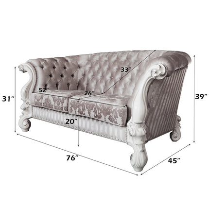ACME LV01395 Versailles Loveseat with 5 Pillows  4