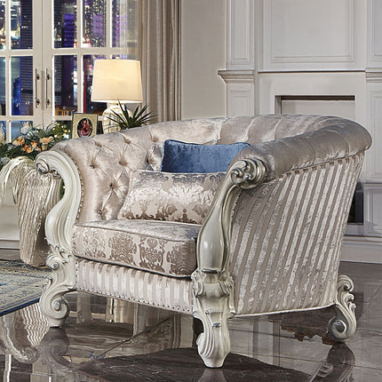 ACME LV01396 Versailles Chair with 2 Pillows