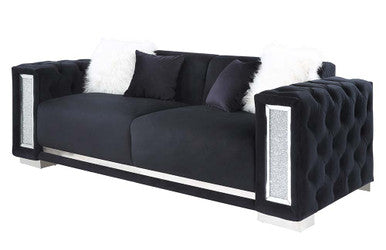 ACME LV01397 TRISLAR Black Sofa ACME Furniture