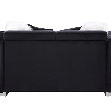 ACME LV01398 Trislar Black Loveseat  3