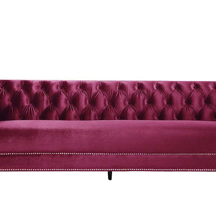 ACME LV01400 Heibero Burgundy Sofa  1