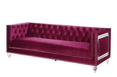ACME LV01400 Heibero Burgundy Sofa ACME Furniture