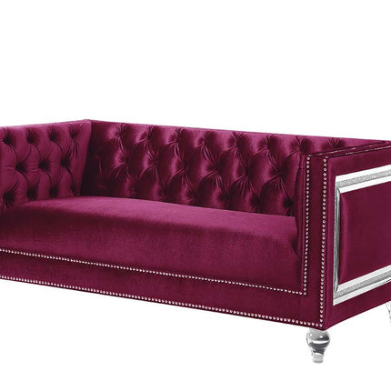 ACME LV01401 Heibero Burgundy Loveseat