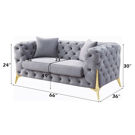 ACME LV01407 Jelanea Loveseat with 2 Pillows  4