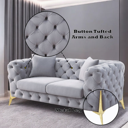 ACME LV01407 Jelanea Loveseat with 2 Pillows  5