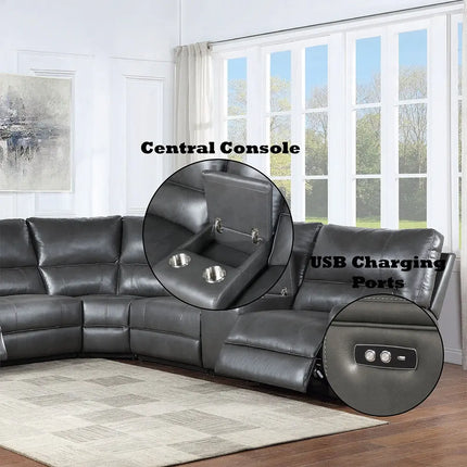 ACME Furniture Saul Power Motion Sectional Sofa LV5374 ACME Furniture