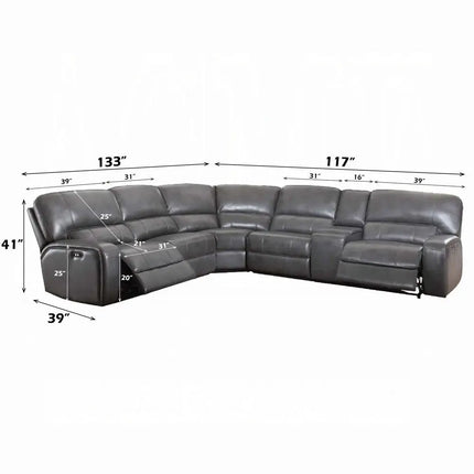 ACME Furniture Saul Power Motion Sectional Sofa LV5374 ACME Furniture