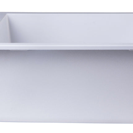 ALFI brand AB2420UM-W White 24" Undermount Single Bowl Granite Composite Kitchen Sink Alfi Brand
