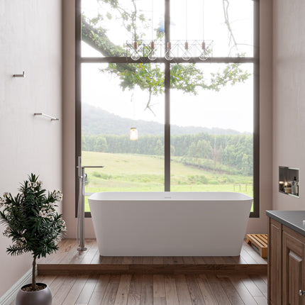 ALFI brand AB2875-BN Brushed Nickel Free Standing Floor Mounted Bath Tub Filler Alfi Brand