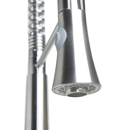 ALFI brand AB2039S Solid Stainless Steel Commercial Spring Kitchen Faucet