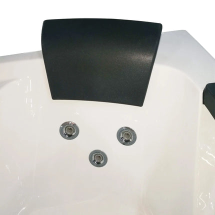 EAGO AM198ETL-L 5 ft Clear Rounded Left Corner Acrylic Whirlpool Bathtub