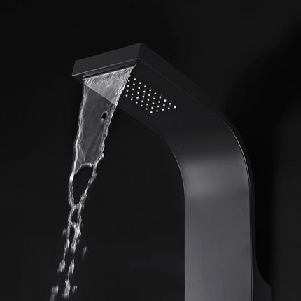 ANZZI Level Series 66 in. Full Body Shower Panel System with Heavy Rain Shower and Spray Wand in Black SP-AZ056 Anzzi
