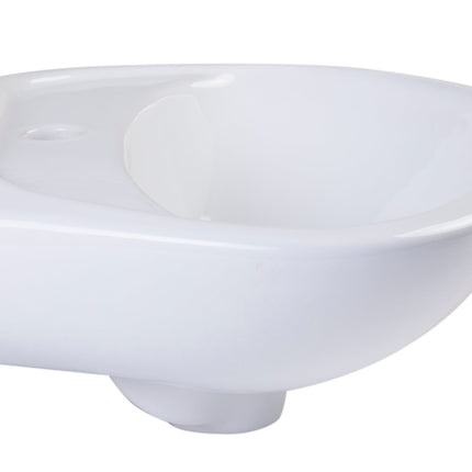 ALFI brand AB106 White Small Porcelain Wall Mount Basin with Overflow ALFI brand