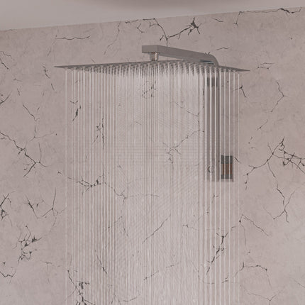 ALFI brand AB12GSW-PC Polished Chrome 12" Square Raised Wall Mounted Shower Arm Alfi Brand