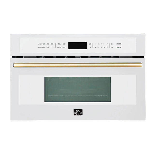 Oliena Espresso White 30 Inch 1750 Watt Compact Oven & 1000 Watt Microwave, 1.6 cu. ft. FORNO