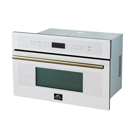 Oliena Espresso White 30 Inch 1750 Watt Compact Oven & 1000 Watt Microwave, 1.6 cu. ft. FORNO