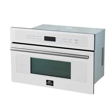 Oliena Espresso White 30 Inch 1750 Watt Compact Oven & 1000 Watt Microwave, 1.6 cu. ft. FORNO