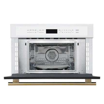 Oliena Espresso White 30 Inch 1750 Watt Compact Oven & 1000 Watt Microwave, 1.6 cu. ft. FORNO