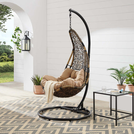 Modway EEI-2276 Abate Wicker Rattan Outdoor Patio Swing Chair Modway