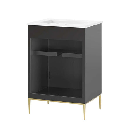 Modway EEI-6289-WHI-BLK Awaken 24" Bathroom Vanity Modway