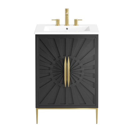 Modway EEI-6289-WHI-BLK Awaken 24" Bathroom Vanity Modway