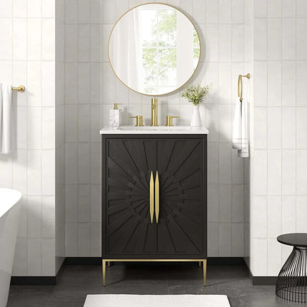 Modway EEI-6289-WHI-BLK Awaken 24" Bathroom Vanity Modway