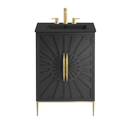 Modway EEI-6289-WHI-BLK Awaken 24" Bathroom Vanity Modway
