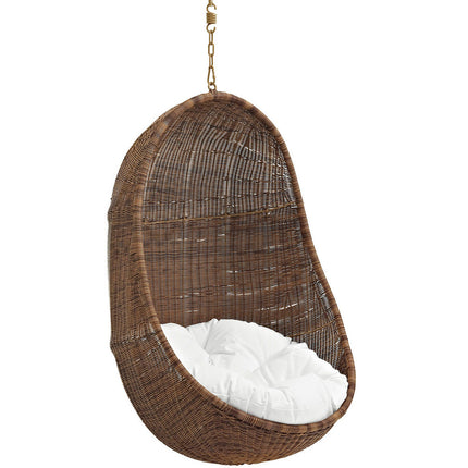 Modway EEI-2658-YLW-WHI-SET Bean Outdoor Patio Swing Chair Without Stand Coffee White Modway