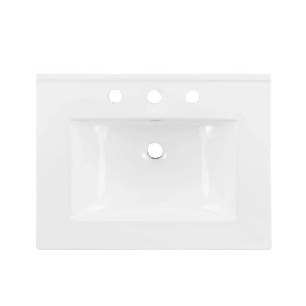 Cayman 24" Bathroom Sink in White EEI-3766-WHI Modway