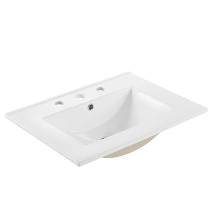 Cayman 24" Bathroom Sink in White EEI-3766-WHI Modway