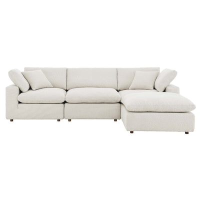 Modway EEI-6363 Commix 4-Piece Down Filled Overstuffed Boucle Fabric Sectional Sofa