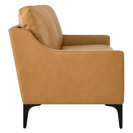 Modway EEI-6020-TAN Corland Leather Loveseat Tan Modway
