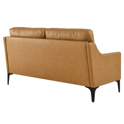 Modway EEI-6020-TAN Corland Leather Loveseat Tan Modway