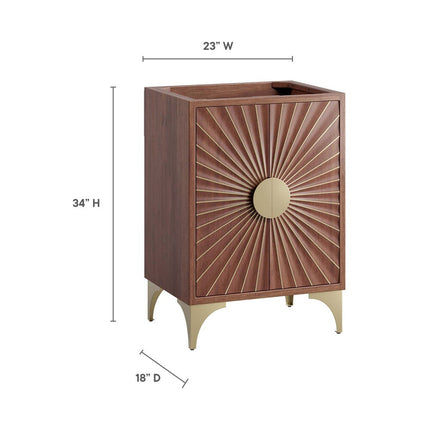 Modway EEI-6165-WAL Daylight 24" Bathroom Vanity Cabinet Walnut Modway