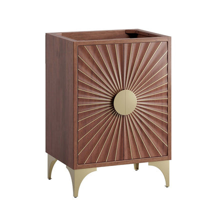 Modway EEI-6165-WAL Daylight 24" Bathroom Vanity Cabinet Walnut Modway