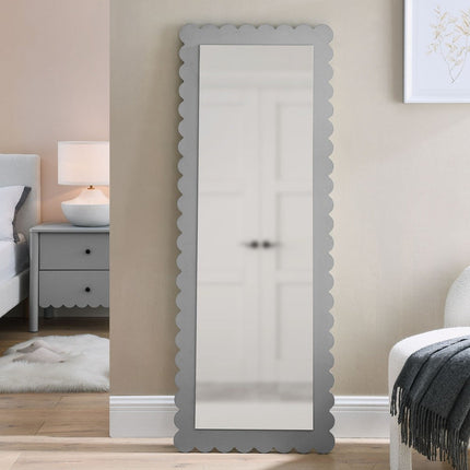 Modway EEI-7117 Emmeline Scalloped Rectangle Floor Mirror Modway